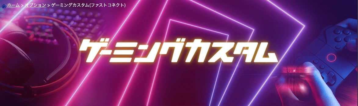 コミュファ光ゲーミングカスタムの紹介画像